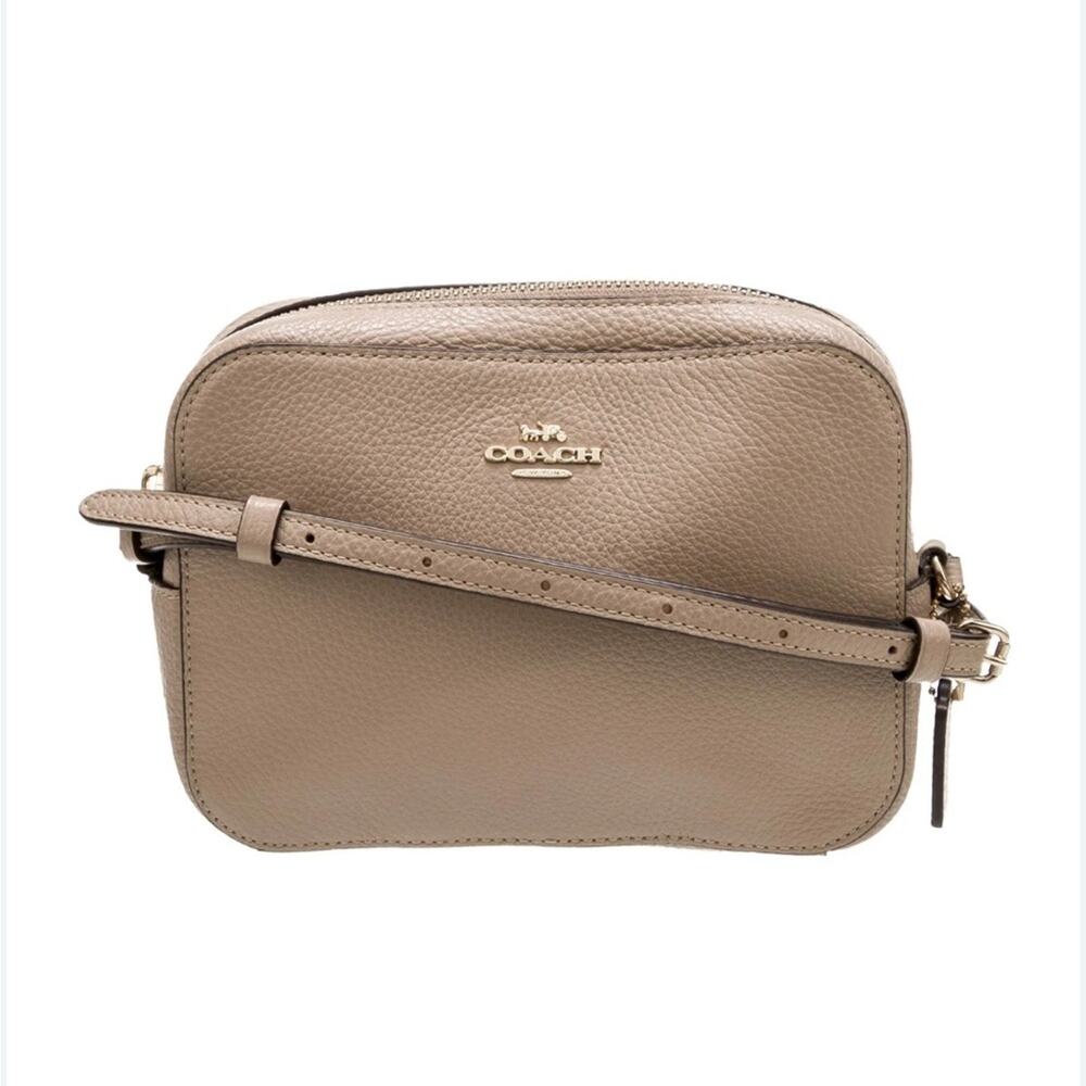 Coach Taupe Leather Crossbody Bag